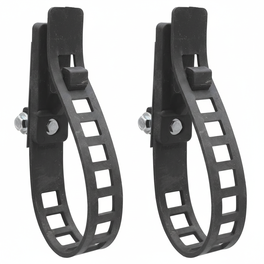 Long Arm Clamp 1 Two black rubber clamps